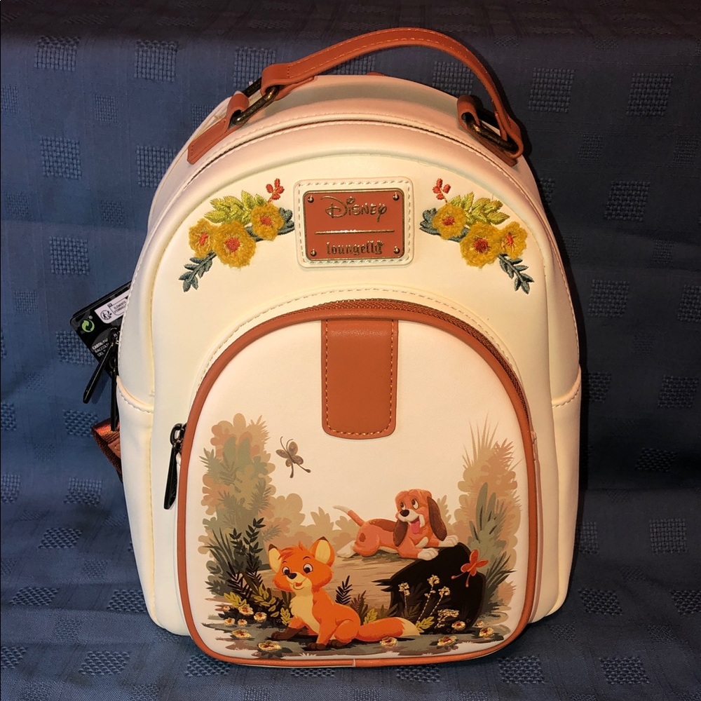 NWT Loungefly Disney Fox and the Hound Mini Backpack